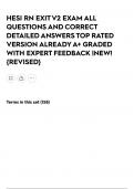 HESI RN EXIT V2 EXAM ALL QUESTIONS AND CORRECT DETAILED ANSWERS TOP RATED VERSION ALREADY A&plus; GRADED WITH EXPERT FEEDBACK &vert;NEW&excl;&lbrace;REVISED&rcub;
