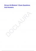 Drivers Ed Module 1 Exam Questions And Answers