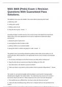 NSG 3600 &lpar;Peds&rpar; Exam 1 Revision Questions With Guaranteed Pass Solutions&period;