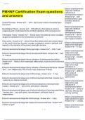 PMHNP Certification Exam QUESTIONS And Answers