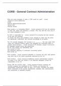 CORB - General Contract Administration
