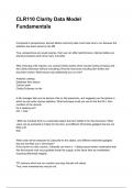 CLR110 Clarity Data Model Fundamentals NEWEST 2025&sol;2026 ACTUAL EXAM COMPLETE QUESTIONS AND CORRECT DETAILED ANSWERS &lpar;VERIFIED ANSWERS&rpar; &vert;ALREADY GRADED A&plus;&vert;&vert;BRAND NEW&excl;&excl;