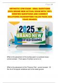 ORTHOTIC CPM EXAM - ORAL QUESTIONS  2025&vert; BRAND NEW ACTUAL EXAM WITH 100&percnt;  VERIFIED QUESTIONS AND CORRECT  SOLUTIONS&vert; GUARANTEED VALUE PACK&vert; ACE  YOUR GRADES&period; 