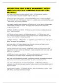 AGRICULTURAL CROP DISEASE MANAGEMENT ACTUAL TEST PAPER 2025&sol;2026 QUESTIONS WITH SOLUTIONS GRADED A&plus;
