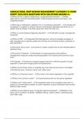 AGRICULTURAL CROP DISEASE MANAGEMENT CATEGORY 1C EXAM SCRIPT 2025&sol;2026 QUESTIONS WITH SOLUTIONS GRADED A&plus;