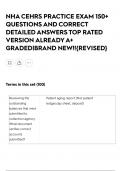 NHA CEHRS PRACTICE EXAM 150&plus; QUESTIONS AND CORRECT DETAILED ANSWERS TOP RATED VERSION ALREADY A&plus; GRADED&vert;BRAND NEW&excl;&excl;&lbrace;REVISED&rcub;