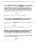 EADP FINAL EXAM 2025 UPDATED QUESTIONS AND ANSWERS