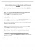 EADP 3010 EXAM 2 &lpar;PLANNING&rpar; UPDATED QUESTIONS AND ANSWERS