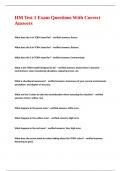 HM Test 1 Exam questions with correct Answers