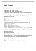 Pals Exam A Exam With Questions and 100&percnt; Correct Answers 