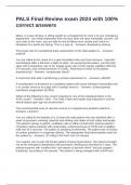PALS Final Review Exam 2024 with 100&percnt; Correct Answers 