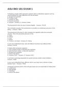 ASU BIO 181 EXAM 1 Questions and Correct Answers