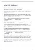 ASU BIO 181 Exam 1 With Questions and Correct Answers