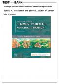 Ace your Exams with Stanhope and Lancaster's Community Health Nursing in Canada 4th Edition by Sandra A&period; MacDonald 9780323693950-Test Bank