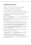 ASU BIO 181 Exam 2 Questions and 100&percnt; Verified Answers 