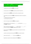 AUDIT TEST 1 QUESTIONS AND  CERTIFIED SOLUTIONS 