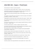 ASU BIO 181 Exam Questions and 100&percnt; Correct Answers