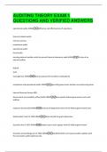 AUDITING THEORY EXAM 1  QUESTIONS AND VERIFIED ANSWERS 