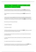 AUDITING THEORY QUESTIONS AND  CORRECT SOLUTIONS 