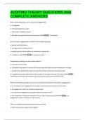 AUDITING THEORY QUESTIONS AND  COMPLETE ANSWERS 
