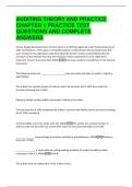 AUDITING THEORY AND PRACTICE  CHAPTER 1  TEST  QUESTIONS AND COMPLETE  ANSWERS 