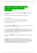 AUDIT THEORY EXAM 1 &lpar;CH 1-5&rpar;  QUESTIONS AND CORRECT  ANSWERS 