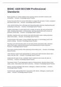 BSNC 1020 BCCNM Professional Standards Questions and Correct Answers
