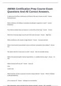 AWWA Certification Prep Course Exam  Questions And All Correct Answers&period;