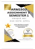 ARM1502 Assignment 2 &lpar;COMPLETE ANSWERS&rpar; semester 1 2025 - DUE April 2025
