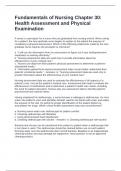 Fundamentals of Nursing Chapter 30 Exam Questions With Correct Answers 