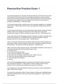 PearsonVue Practice Exam 1 Updated &lpar;2026&sol;2027&rpar; Questions with Detailed Verified Answers