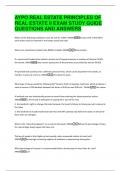 AYPO REAL ESTATE PRINCIPLES OF  REAL ESTATE II EXAM STUDY GUIDE  QUESTIONS AND ANSWERS 