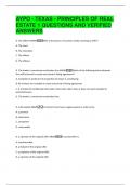 AYPO - TEXAS - PRINCIPLES OF REAL  ESTATE 1 QUESTIONS AND VERIFIED  ANSWERS 