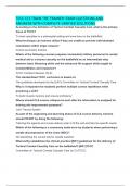 TCCC CLS TRAIN THE TRAINER&colon; EXAM QUESTIONS AND ANSWERS WITH COMPLETE VERIFIED SOLUTIONS
