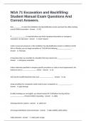 NGA 71 Excavation and Backfilling&colon; Student Manual Exam Questions And Correct Answers