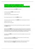 AYPO LAW OF AGENCY PT 2  QUESTIONS AND PROVEN ANSWERS 