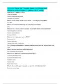 TCCC CLS TRAIN THE TRAINER&colon; EXAM QUESTIONS AND ANSWERS WITH COMPLETE VERIFIED SOLUTIONS