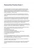 PearsonVue Practice Exam 1 Latest 2026&sol;2027 Exam Questions and Verified Solutions