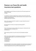 Pearson vue Texas life and health insurance test questions Updated &lpar;2026&sol;2027&rpar; Questions with Detailed Verified Answers