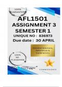 AFL1501 Assignment 3 &lpar;COMPLETE ANSWERS&rpar; Semester 1 2025 &lpar;836973&rpar; - DUE 30 April 2025