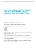 Galen NUR 155 Exam 1 LATEST 2025 WITH ACTUAL QUESTIONS AND CORRECT ANSWERS 100&percnt; GUARANTEED PASS&excl;&excl;