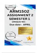 ARM1502 Assignment 2 &lpar;COMPLETE ANSWERS&rpar; semester 1 2025 - DUE April 2025