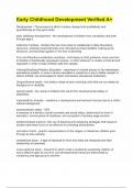 Early Childhood Development Verified A&plus;