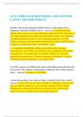 ACO CORB EXAM QUESTIONS AND ANSWERS LATEST 2025-2026 UPDATE