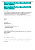 Large Animal Medicine Exam 1 with 312 actual answers&period;