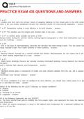 PRACTICE EXAM 431 QUESTIONS AND ANSWERS