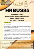 HRBUS85 Assignment 1 &lpar;COMPLETE GUIDELINE&rpar; 2025 &lpar;679803&rpar; - DUE 3 June 2025