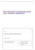PHM 550 EXAM 1 QUESTIONS WITH 100&percnt; CORRECT ANSWERS&excl;&excl;