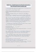 HESI Prep - Health Assessment Practice Questions with Verified Answers & Rationale&period;