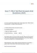 Quiz 7 MS 2 Verified Answers And Questions 2025
